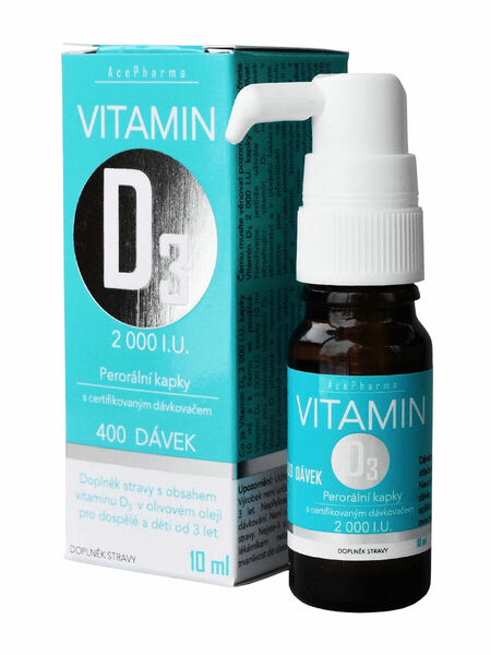AcePharma Vitamin D3 2000 I.U. kapky 10ml porovnat ceny