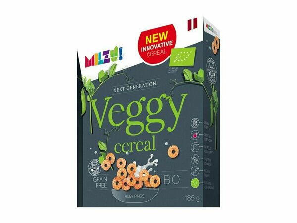 Milzu! BIO Bezobilné Veggy Cereálie Kroužky se šťávou z kdoule 185g porovnat ceny