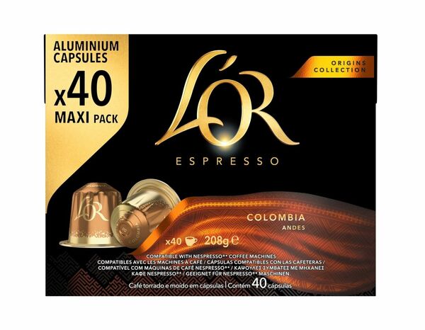 L'OR Espresso Colombia kávové kapsle 40 ks porovnat ceny