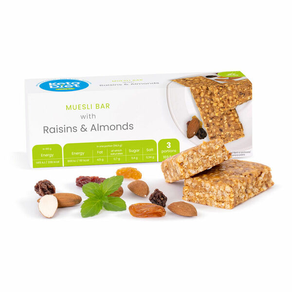 KETODIET Müsli tyčinka rozinky a mandle 3 kusy porovnat ceny
