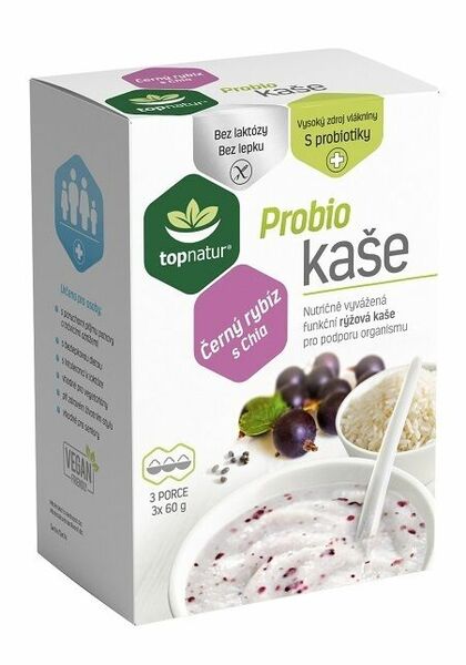 Topnatur Probio kaše černý rybíz s chia 3x60g porovnat ceny