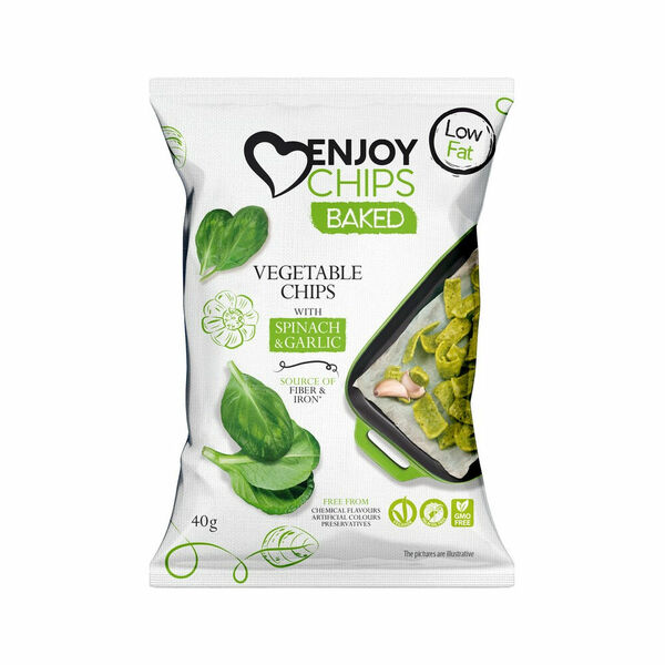 ENJOY CHIPS Pečený zeleninový snack Špenát 40 g porovnat ceny