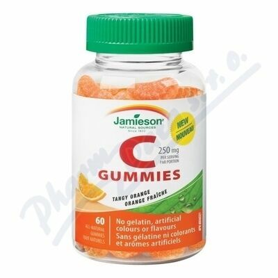 Jamieson Vitamín C Gummies pastilky s příchutí pomeranče 60 pastilek porovnat ceny