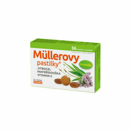 Müllerovy pastilky s jitrocelem+mateříd.36ks CZ/SK porovnat ceny