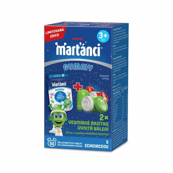 WALMARK Marťánci Gummy s echinaceou 50 tablet + VESMÍRNÁ razítka porovnat ceny