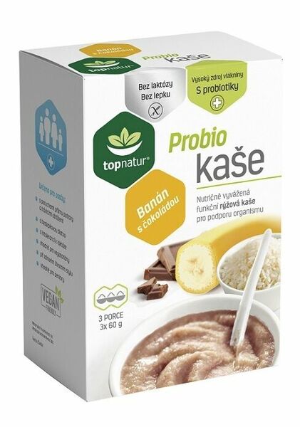Topnatur Probio kaše banán s čokoládou 3x60g porovnat ceny
