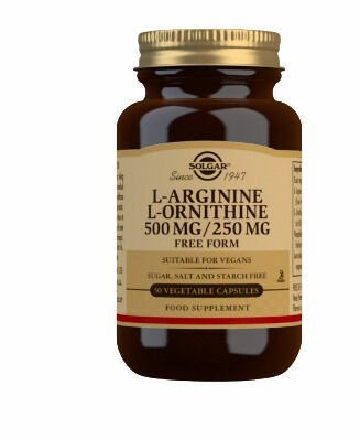 Solgar L-Arginin 500mg – L-Ornitin 250mg 50cps porovnat ceny