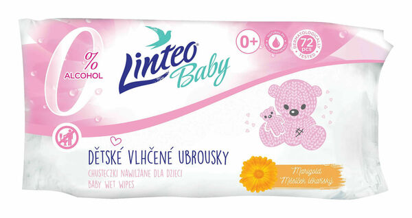 Linteo Baby Vlhčené ubrousky s měsíčkem lékařským 72ks porovnat ceny