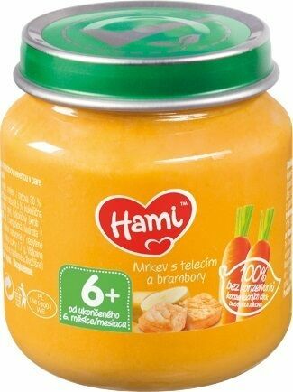 Hami příkrm Mrkev s telecím a brambory od uk. 6. měsíce 125g porovnat ceny