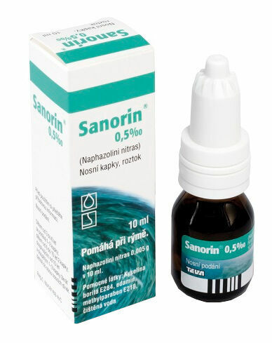Sanorin 0.5 PM nosní kapky, roztok 1x10mlx0.5mg/ml porovnat ceny