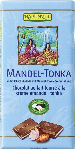 RAPUNZEL Bio mléčná čokoláda MANDLE TONKA 100g porovnat ceny