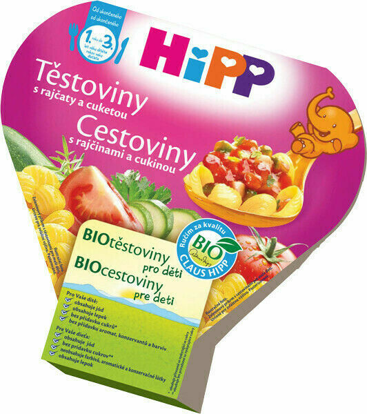 HiPP dětské těstoviny BIO s rajčaty a cuketou 250g porovnat ceny