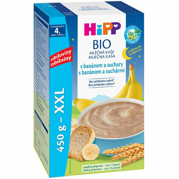 HIPP Kaše na dobrou noc BIO s banánem a suchary 450 g porovnat ceny