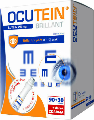 Ocutein Brillant Lutein 25mg 90+30 tobolek + dárek porovnat ceny