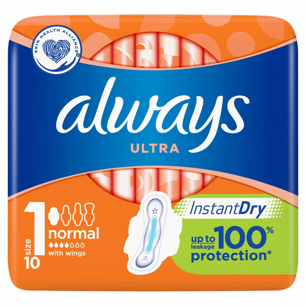ALWAYS Ultra Normal vel.1 Hygienické. vložky s křidélky 10 ks porovnat ceny