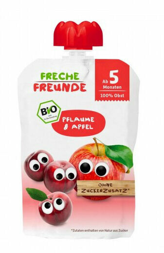 Freche Freunde BIO Ovocná kapsička švestka a jablko 100g porovnat ceny