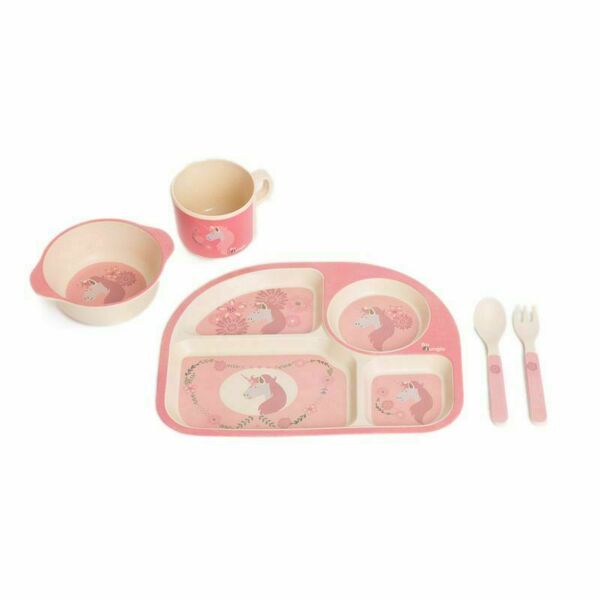 Bo Jungle kukuřičná jídelní sada B-Dinner Unicorn Pink porovnat ceny
