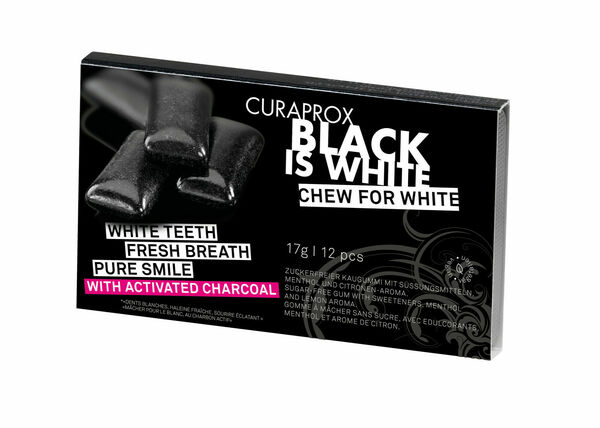 CURAPROX Black is White žvýkačky 12 ks porovnat ceny