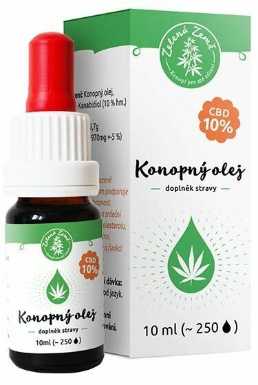 Zelená Země CBD Konopný olej 10% 10ml porovnat ceny