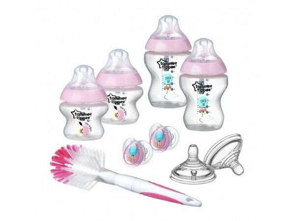 Tommee Tippee  Sada kojeneckých lahviček C2N s kartáčem růžová porovnat ceny