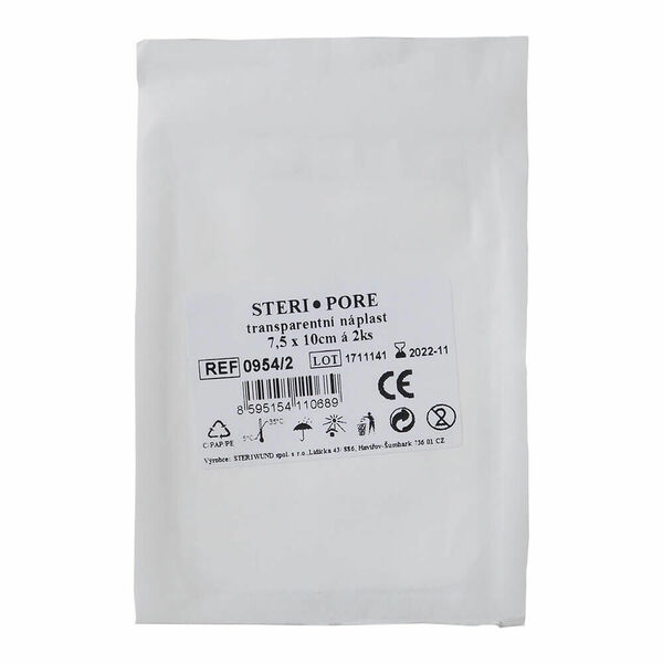 STERIWUND Steri Pore transparentní náplast 7,5x10cm 2 kusy porovnat ceny