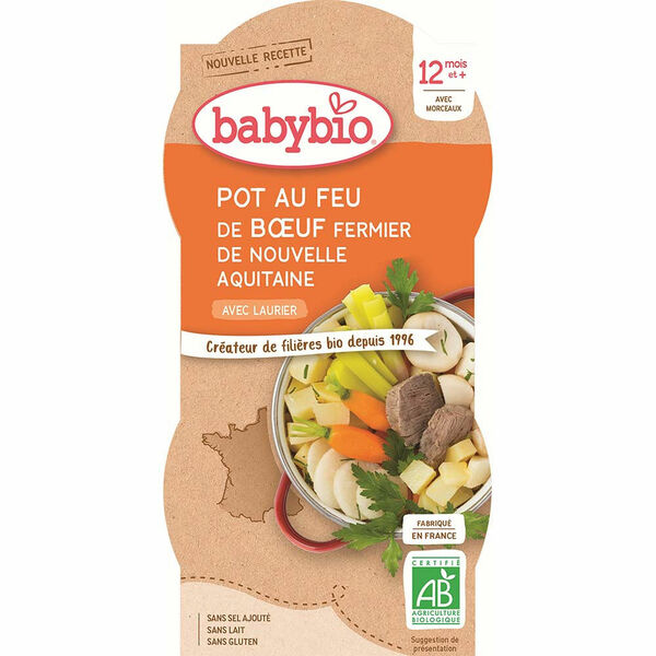 BABYBIO Zelenina s hovězím masem 2x200 g porovnat ceny