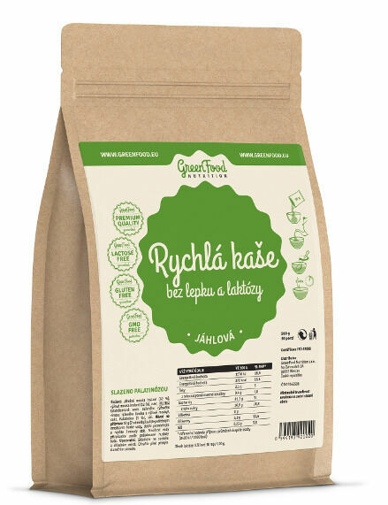 GreenFood Nutrition Rychlá kaše bez lepku a laktózy jáhlová 500g porovnat ceny