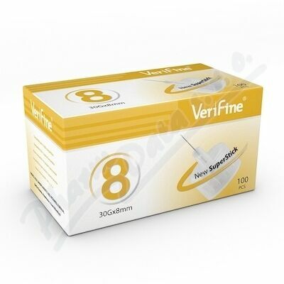INZULÍNOVÉ JEHLY VERIFINE PRO VŠECHNA INZULÍNOVÁ PERA, 30G X 8 MM, 100 KS porovnat ceny