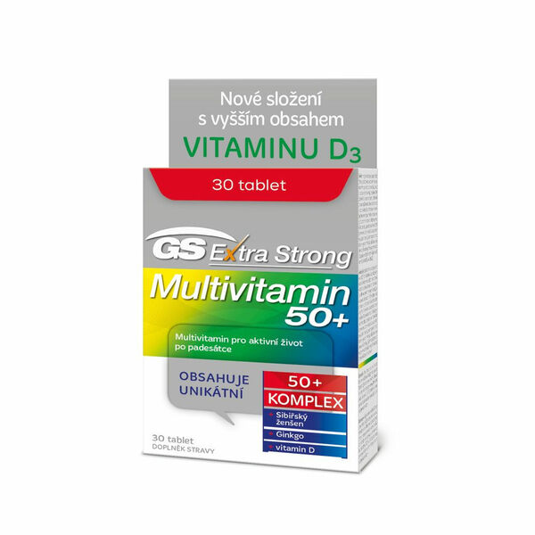 GS Extra Strong multivitamin 50+ 30 tablet porovnat ceny