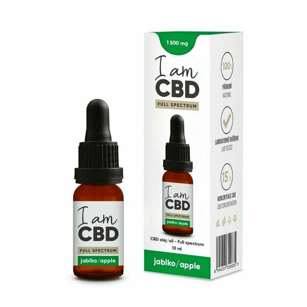 I am CBD Full spectrum CBD olej 15% zelené jablko 10ml porovnat ceny