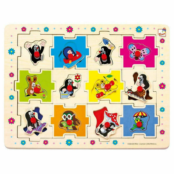 Bino  Puzzle Krteček tvary, 24 dílků porovnat ceny