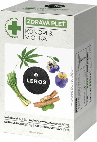 LEROS Zdravá pleť konopí&violka n.s.20x1.5g porovnat ceny