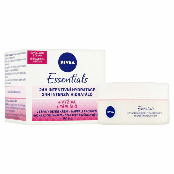 NIVEA Essentials Výživný krém Suchá až citlivá pleť Denní 50 ml porovnat ceny
