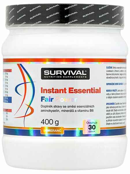 Survival Nutrition Instant Essential Fair Power pomeranč 400g porovnat ceny