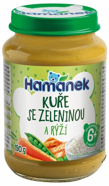 Hamánek kuře se zeleninou a rýží 190g porovnat ceny