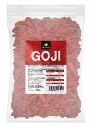 Allnature Goji sušené plody 250g porovnat ceny