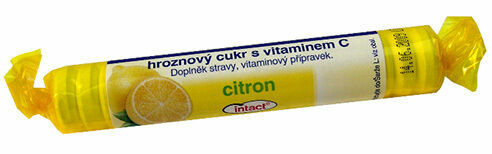 Intact hroznový cukr s vitamín C citrón 40g porovnat ceny
