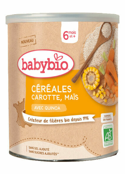 Babybio Zeleninová nemléčná kaše s mrkví a kukuřicí 220g porovnat ceny