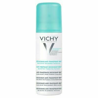 Vichy Antiperspirant 48h Deodorant bez zanechání bílých a žlutých skvrn- sprej 125ml porovnat ceny