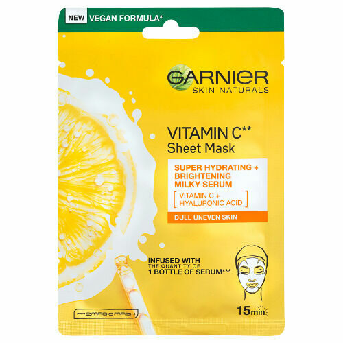 Garnier Skin Naturals hydratační textilní maska pro rozjasnění pleti s vitamínem C 28g porovnat ceny