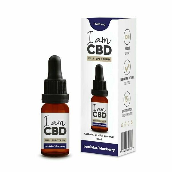 I am CBD Full spectrum CBD olej 15% borůvka 10ml porovnat ceny