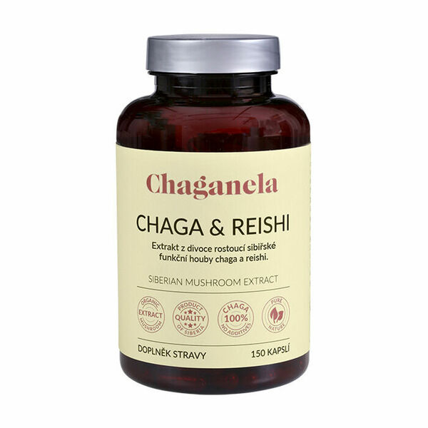 Chaganela Extrakt čagy s reishi 150 kapslí porovnat ceny