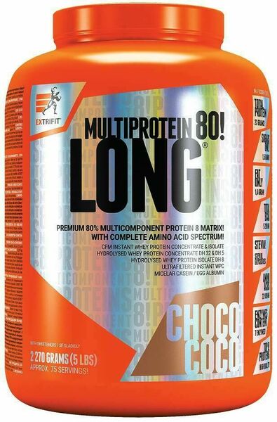 Extrifit Long 80 Multiprotein 2,27kg čokoláda kokos porovnat ceny