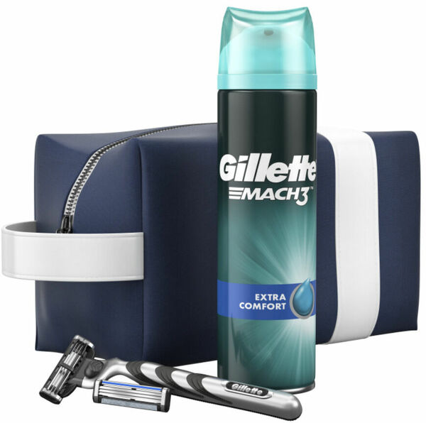 Gillette Dárkové balení Mach3 Holicí strojek + Holicí hlavice + Gel na holení porovnat ceny