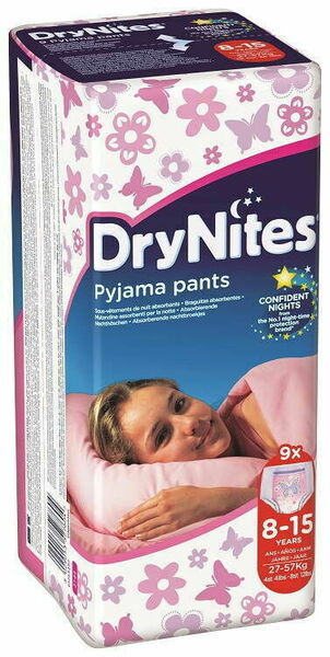 Huggies  Plenkové kalhotky Dry Nites pro děvčata s váhou 27–57kg 9ks porovnat ceny