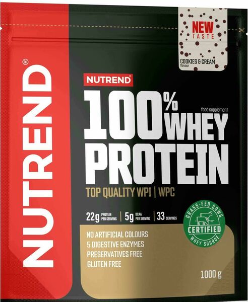 Nutrend 100% Whey Protein cookies cream 1000g porovnat ceny
