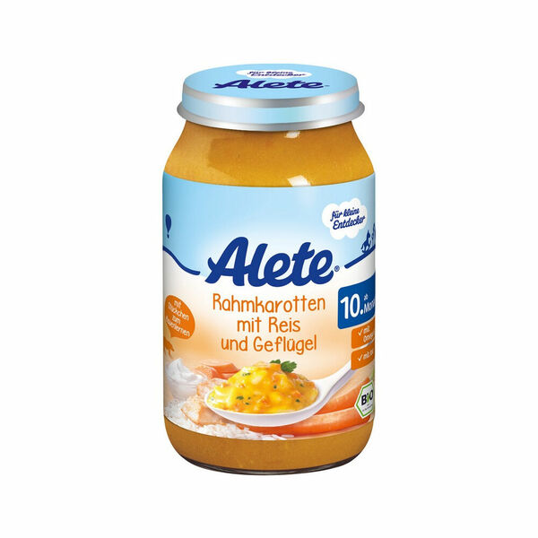 ALETE Bio Mrkev na smetaně s rýží a krůtím masem 220 g porovnat ceny