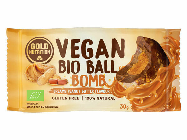 GoldNutrition Vegan Bio Ball Bomb arašídové máslo 30g porovnat ceny