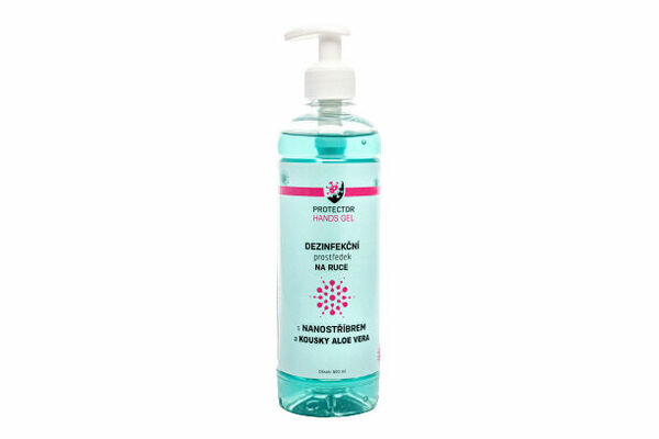 Protector Dezinfekční gel na ruce s nanostříbrem a kousky přírodního aloe vera 500ml porovnat ceny