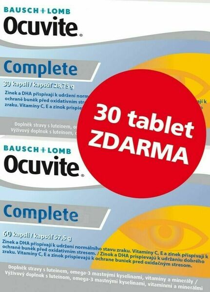 Ocuvite COMPLETE 60+30 kapslí ZDARMA porovnat ceny